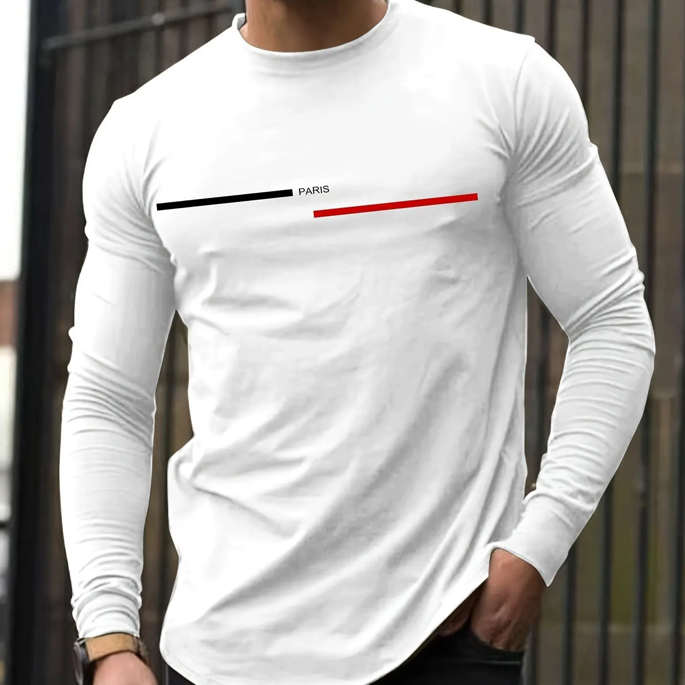 tee shirt homme manche longue paris – Image 7