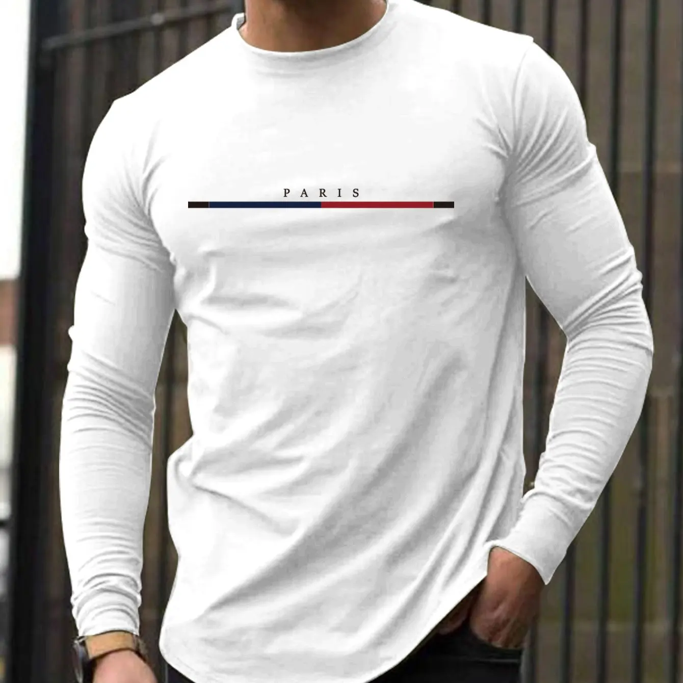 tee shirt homme manche longue paris – Image 11
