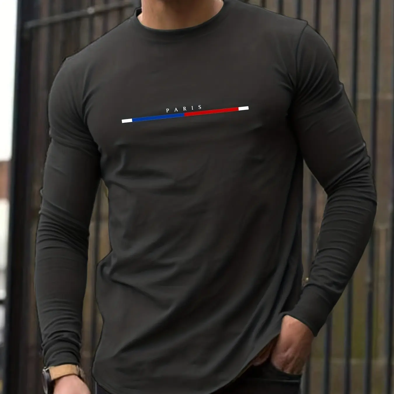 tee shirt homme manche longue paris – Image 8