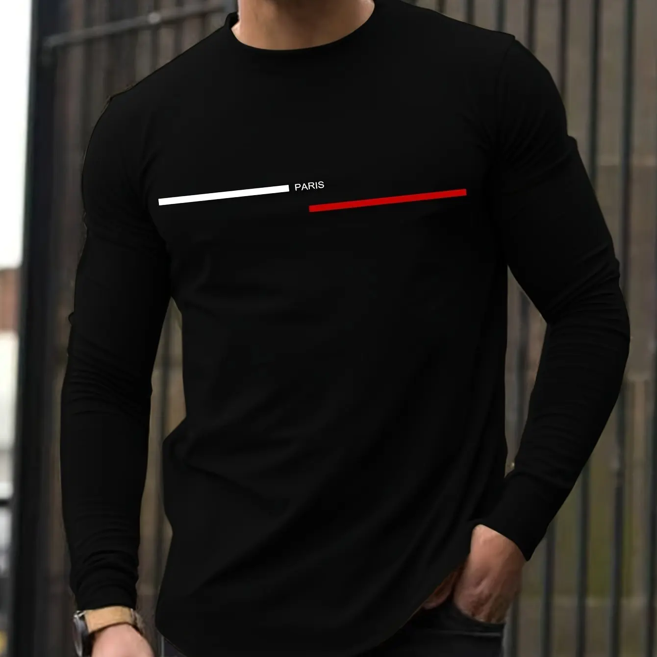 tee shirt homme manche longue paris – Image 9